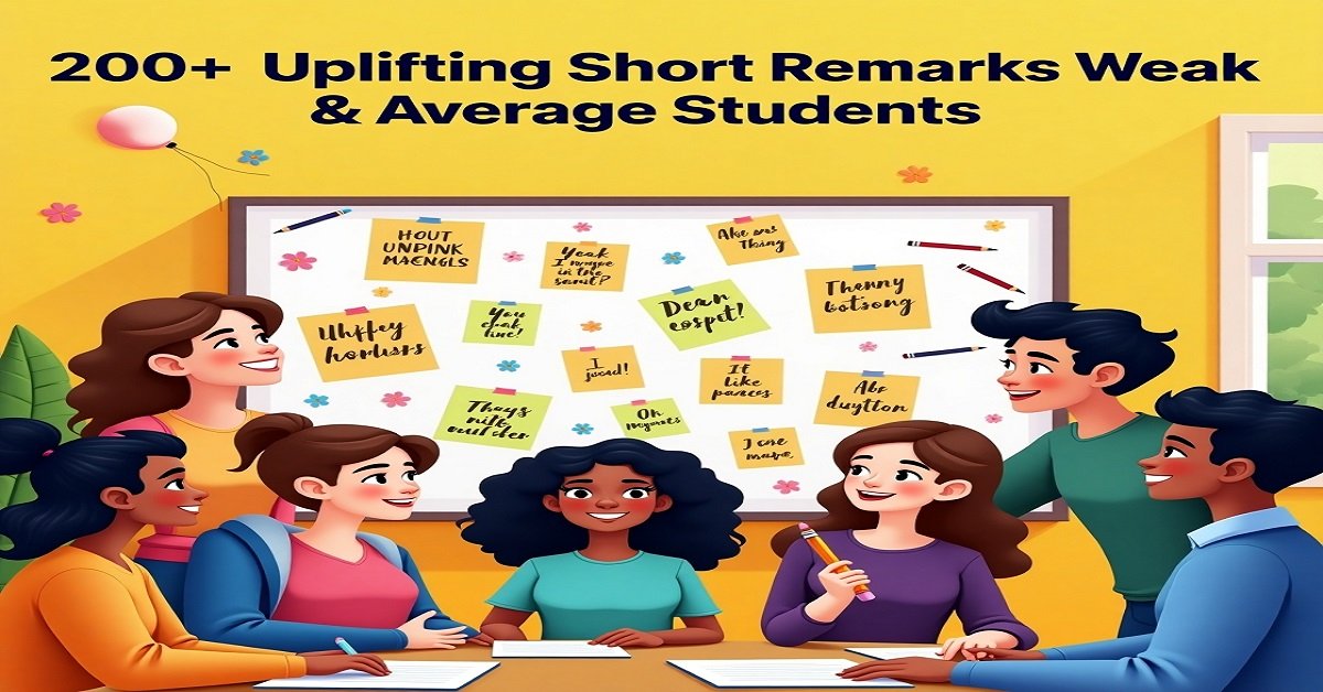 200+ Uplifting Short Remarks for Weak & Average Students