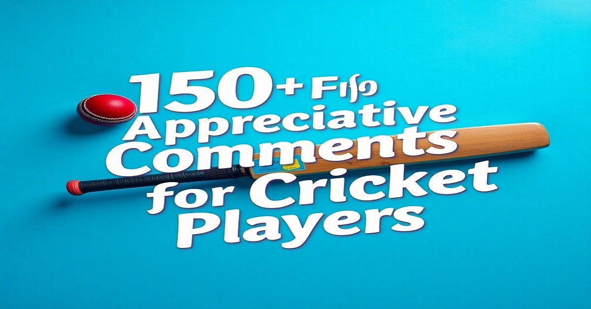 150+ Appreciative Comments for Cricket Players